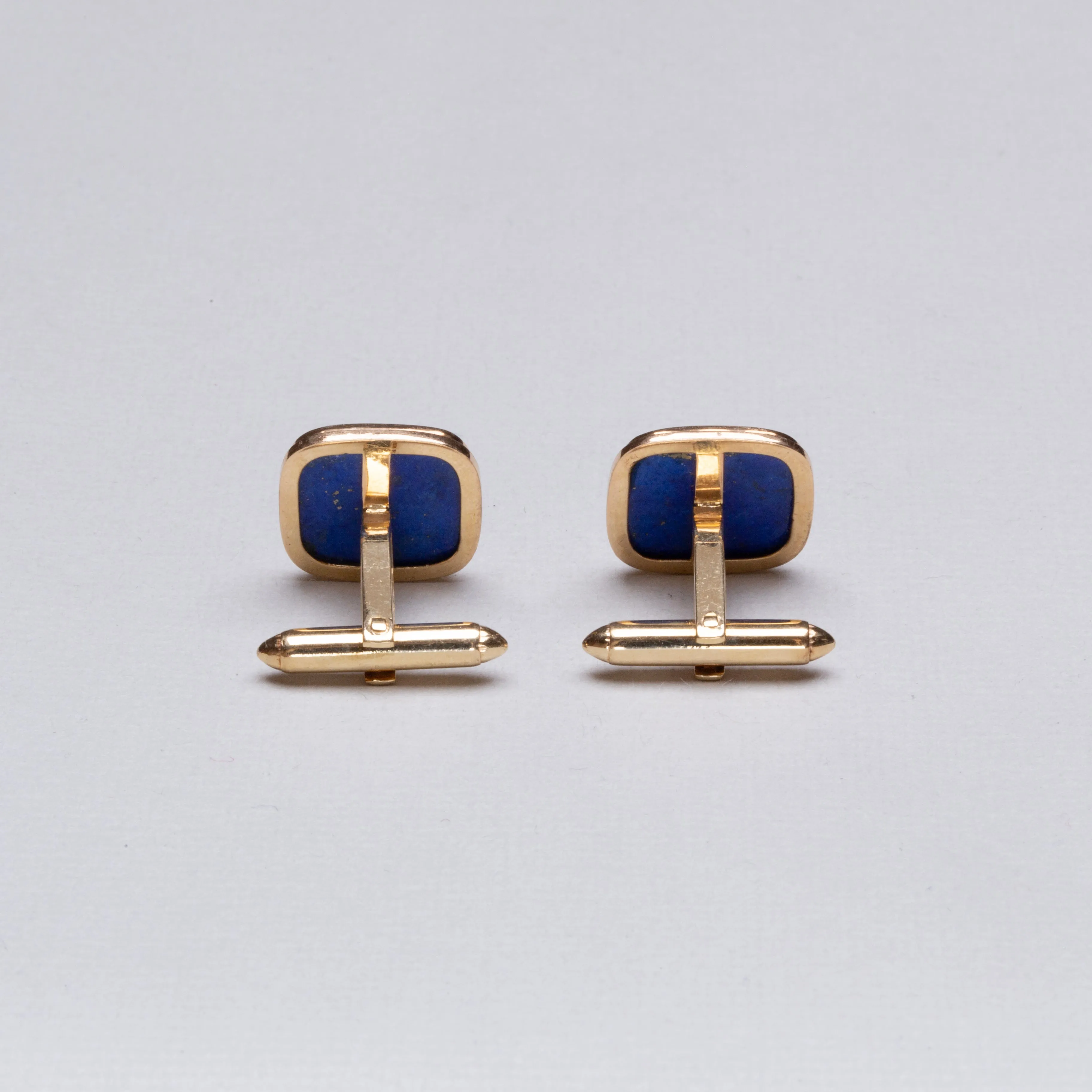 14ct Gold Vintage Cufflinks with Lapis