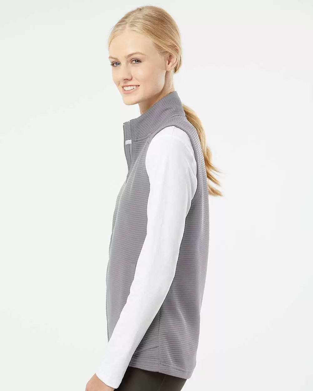 Adidas Golf Clothing A417 Women's Textured Full-Zip Vest SKU: A417