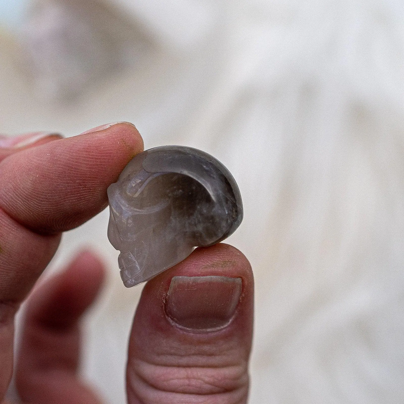 Adorable Smoky Quartz~ Mini Skull Carving ~ Awaken Conciousness