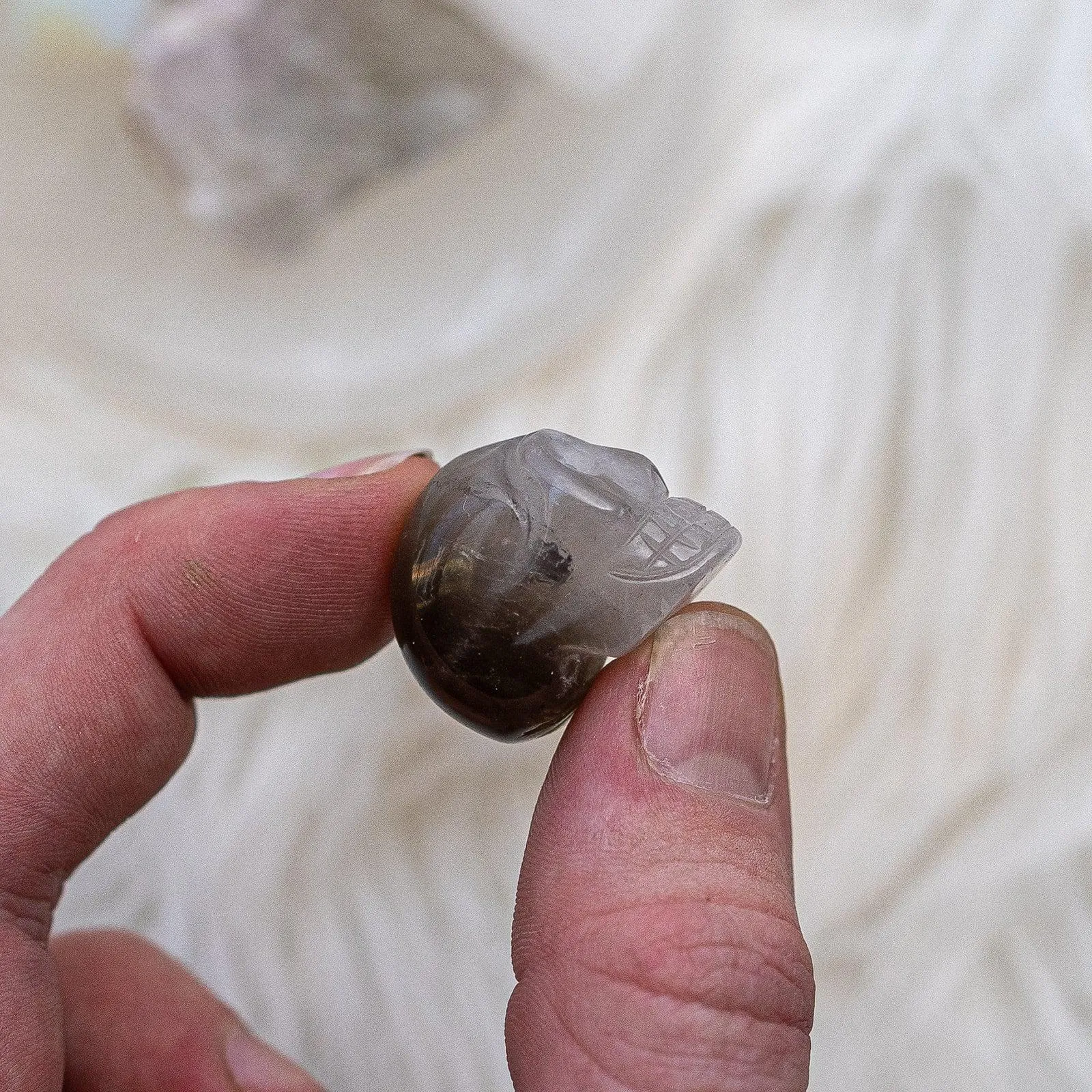 Adorable Smoky Quartz~ Mini Skull Carving ~ Awaken Conciousness