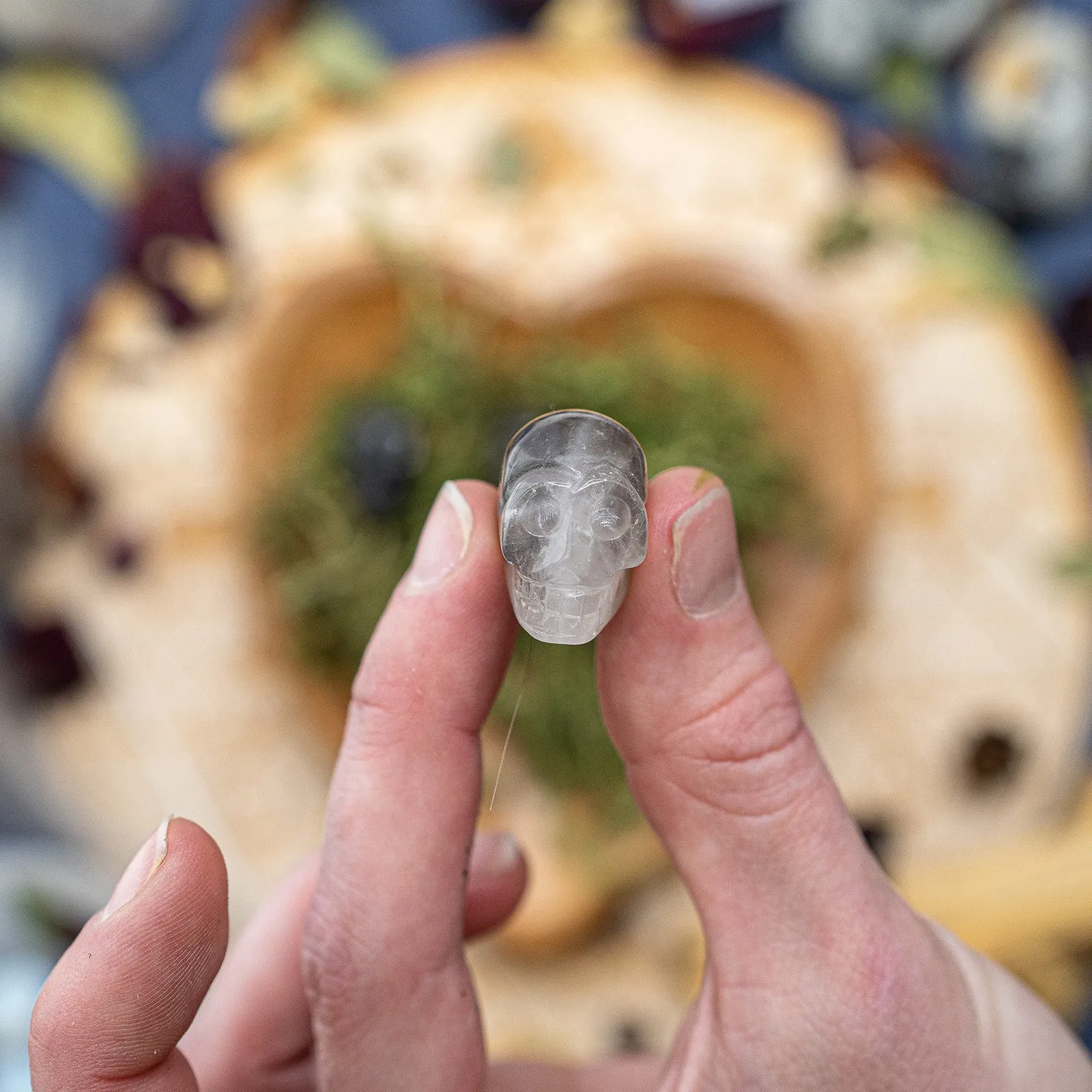 Adorable Smoky Quartz~ Mini Skull Carving ~ Awaken Conciousness