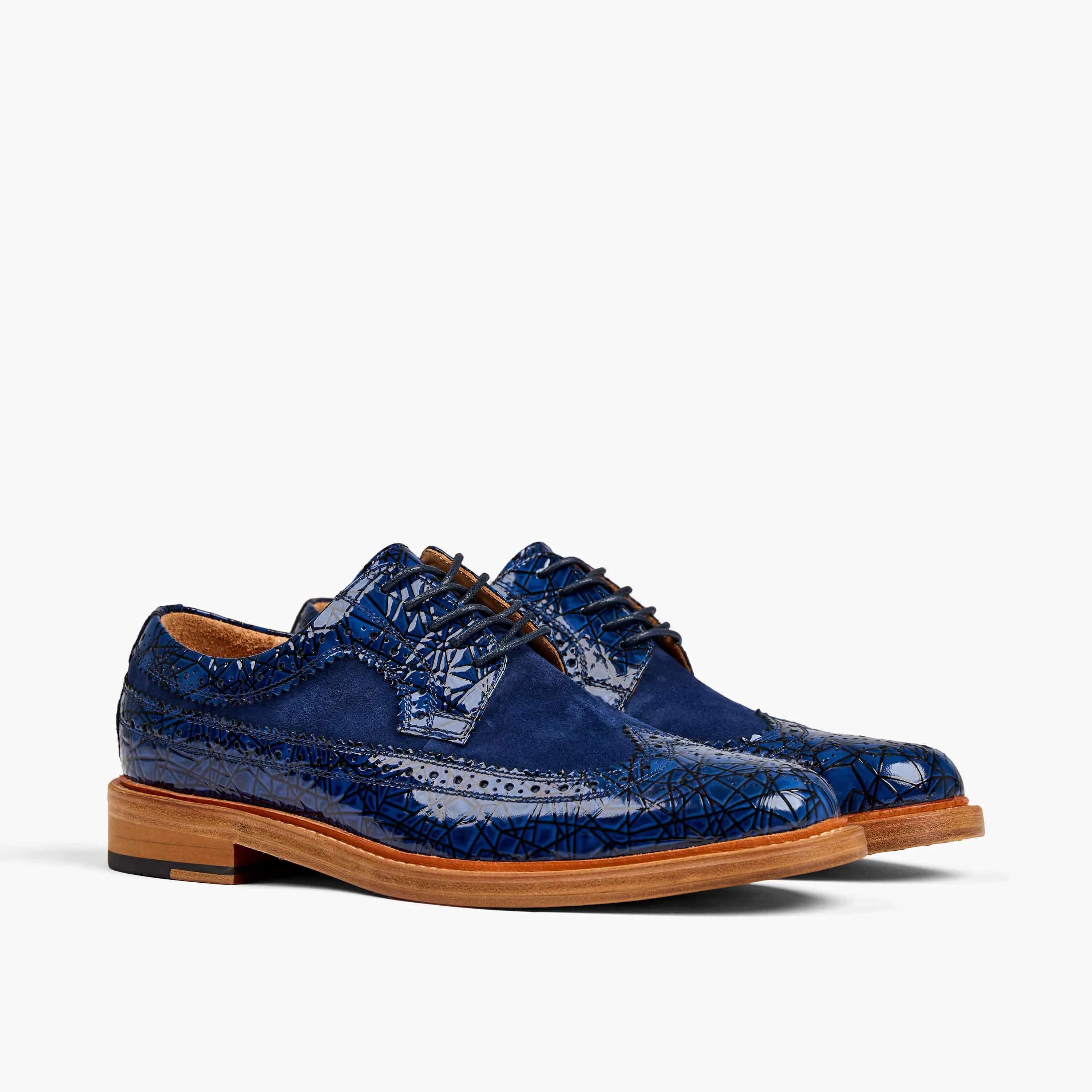 Alexander Navy Patent Leather Longwings