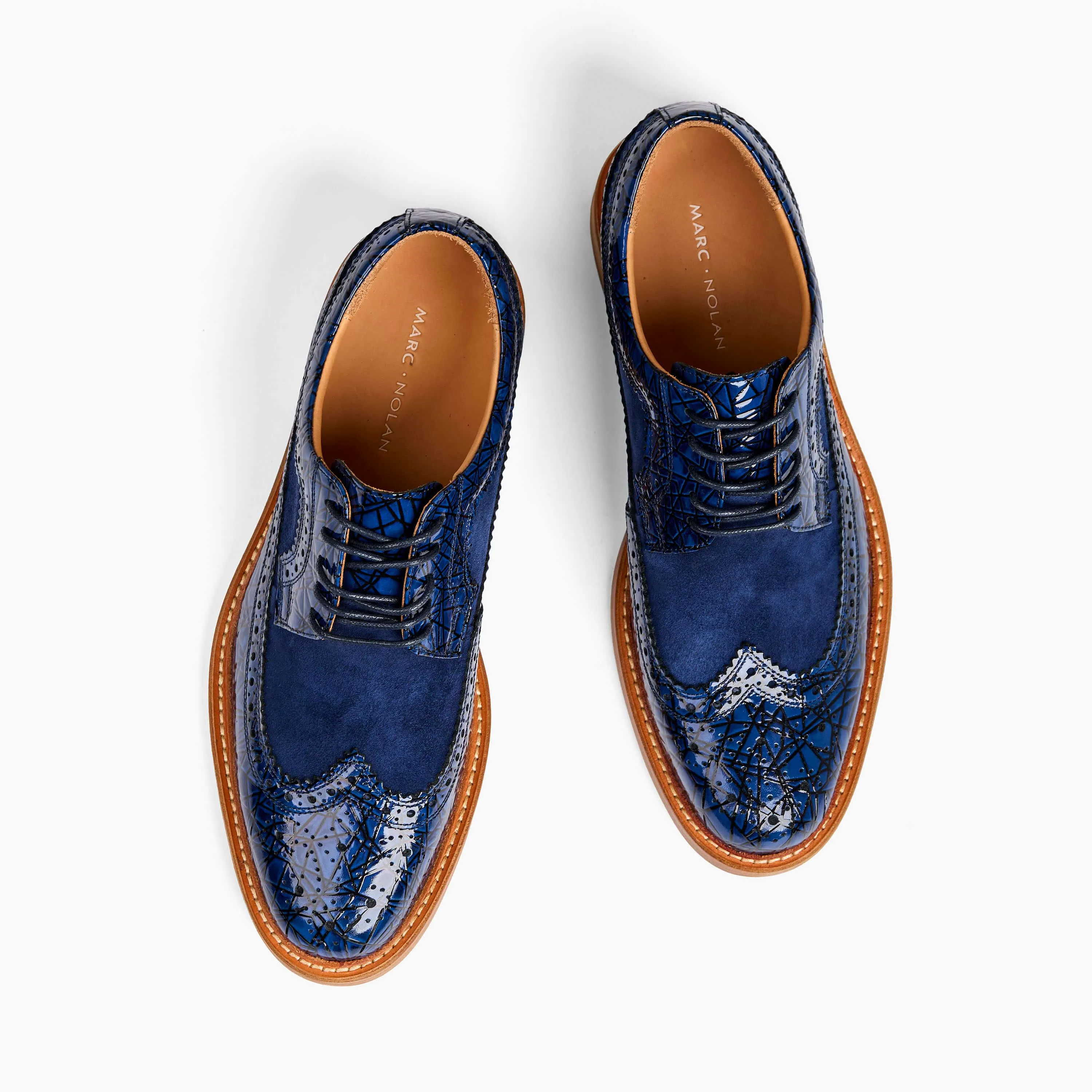 Alexander Navy Patent Leather Longwings