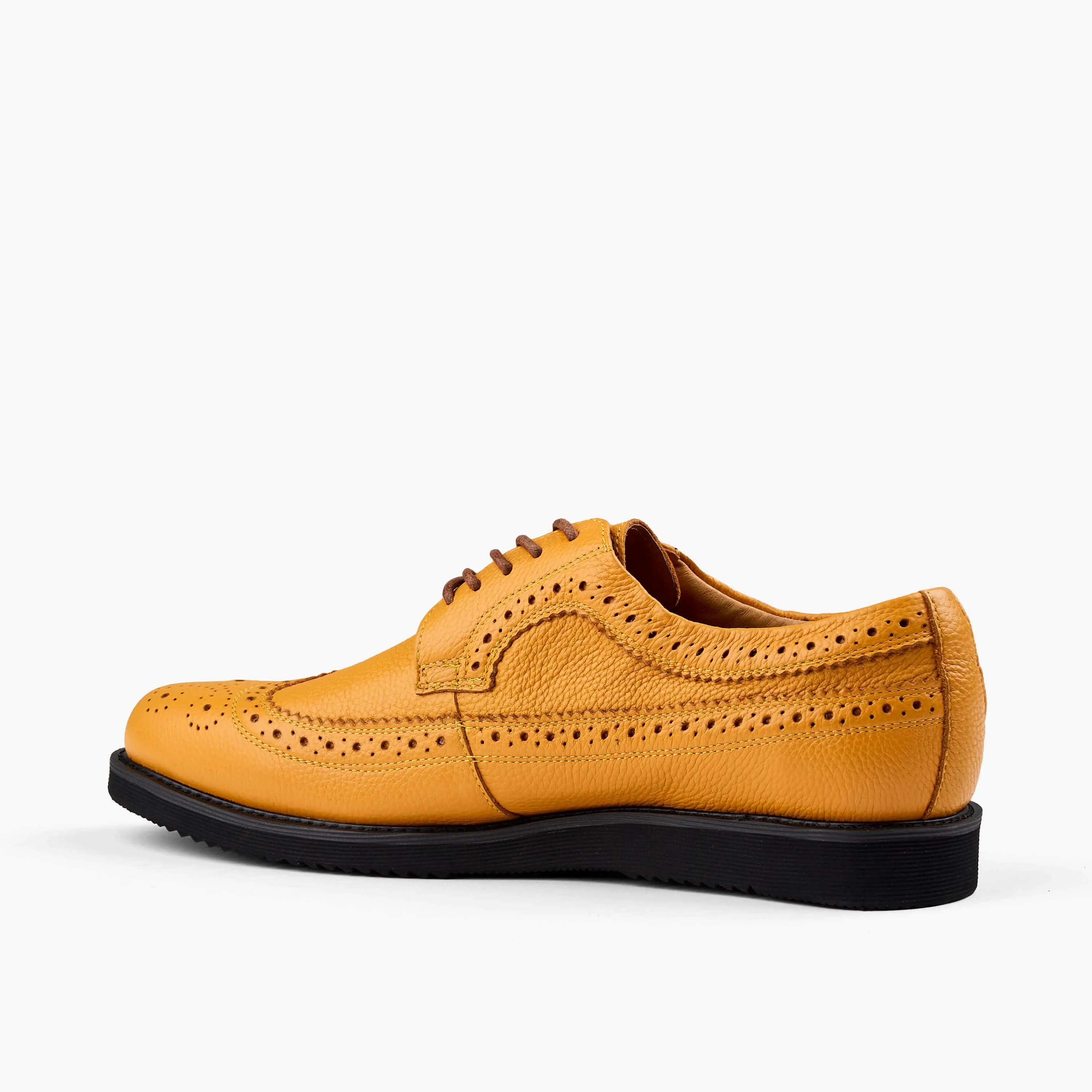 Alexander Yellow/Black Leather Longwing Sneakers