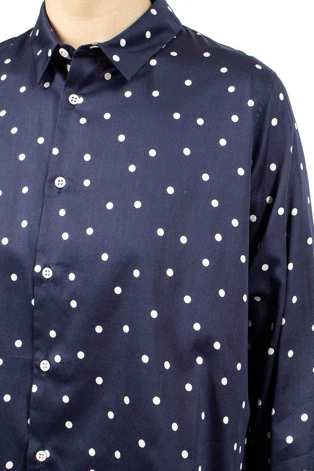 Billie Shirt Dark Navy/Ivory Dots