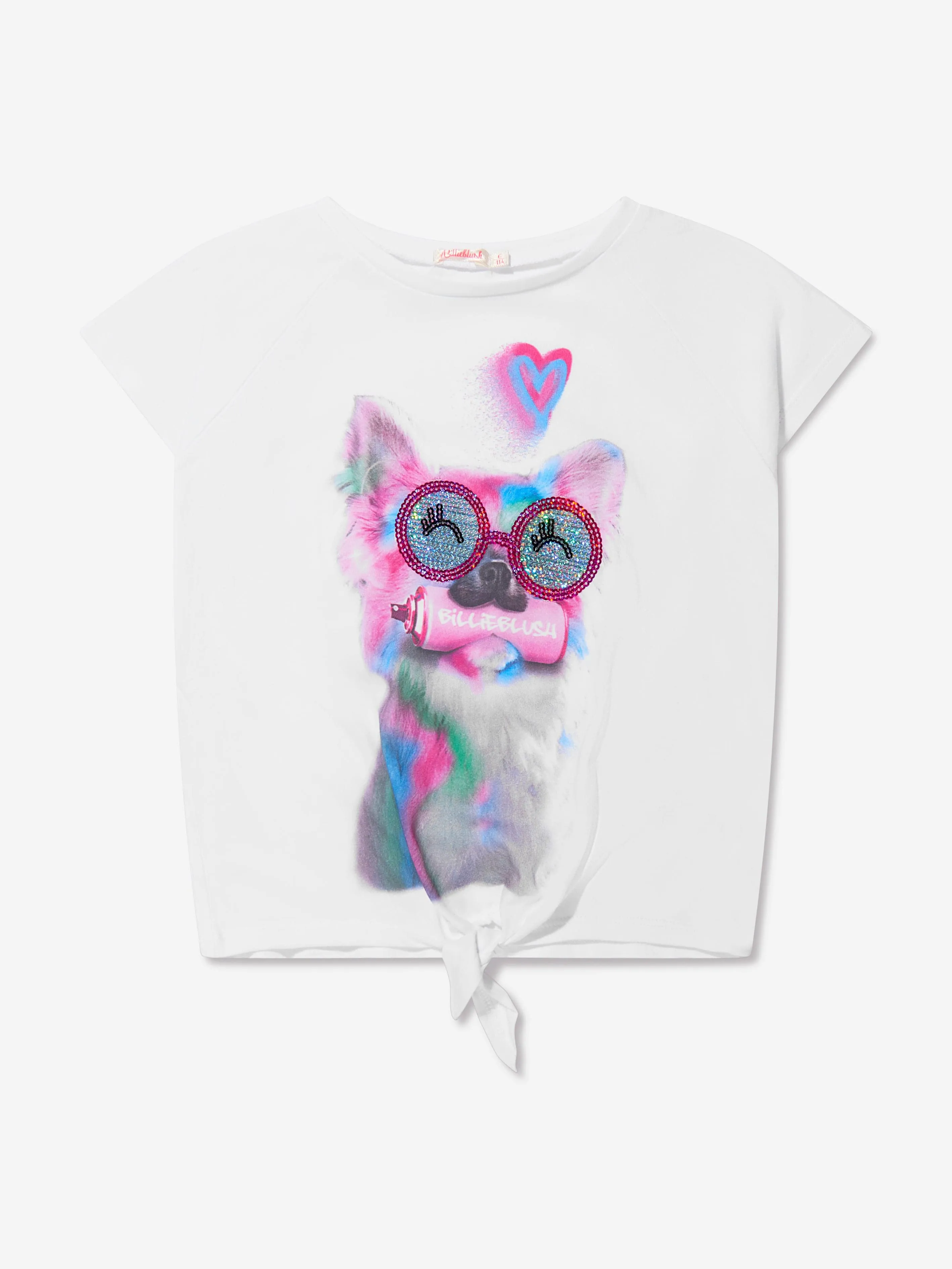 Billieblush - Girls Animal Print T-Shirt in White | Childsplay Clothing