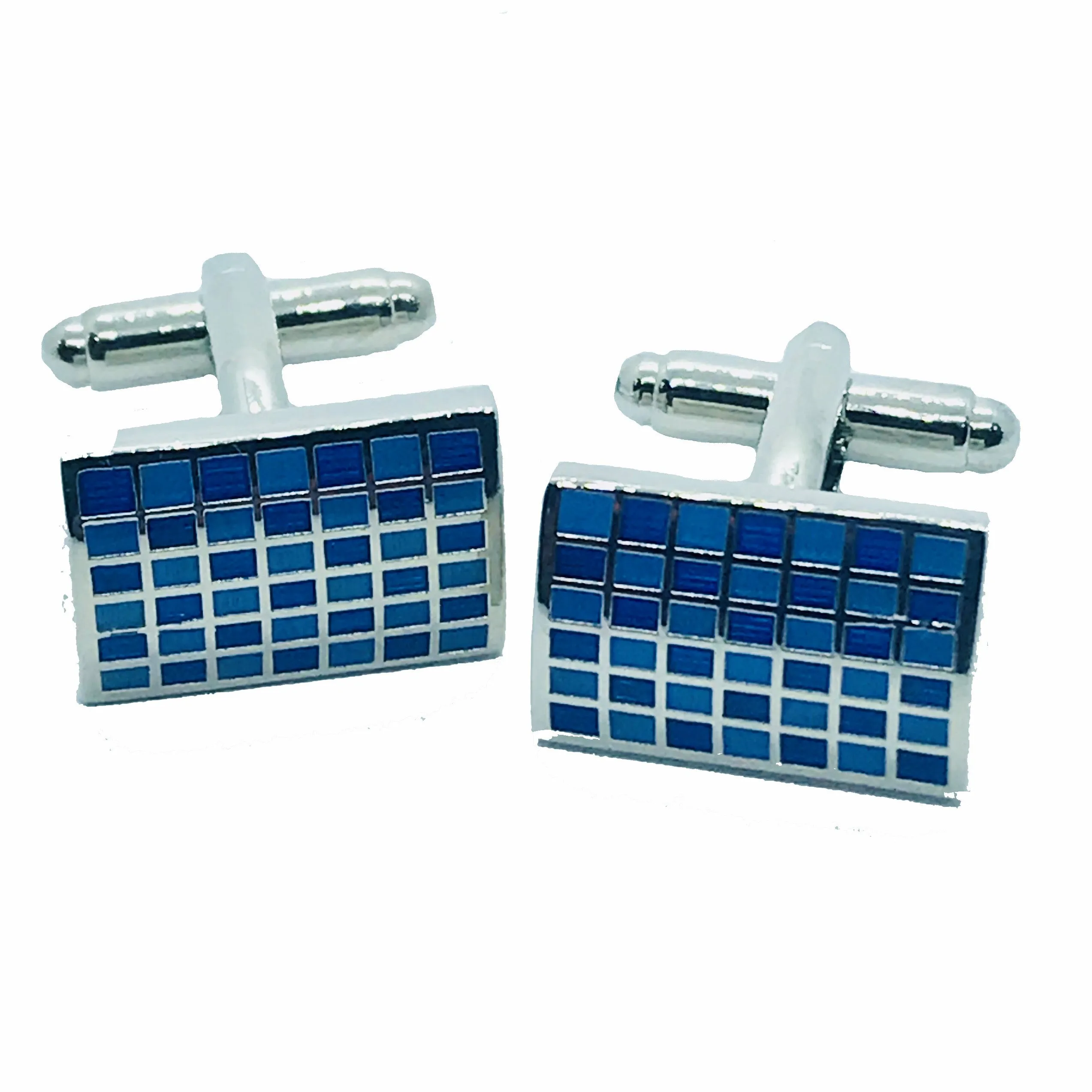 Blue Check Cufflinks