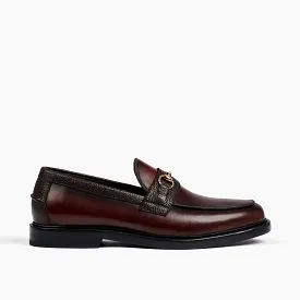 Boardwalk Dark Chili Leather Horse-Bit Loafers