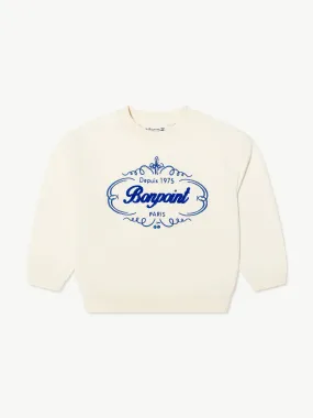 Bonpoint - Kids Tonino Logo Sweatshirt in White | Childsplay Clothing