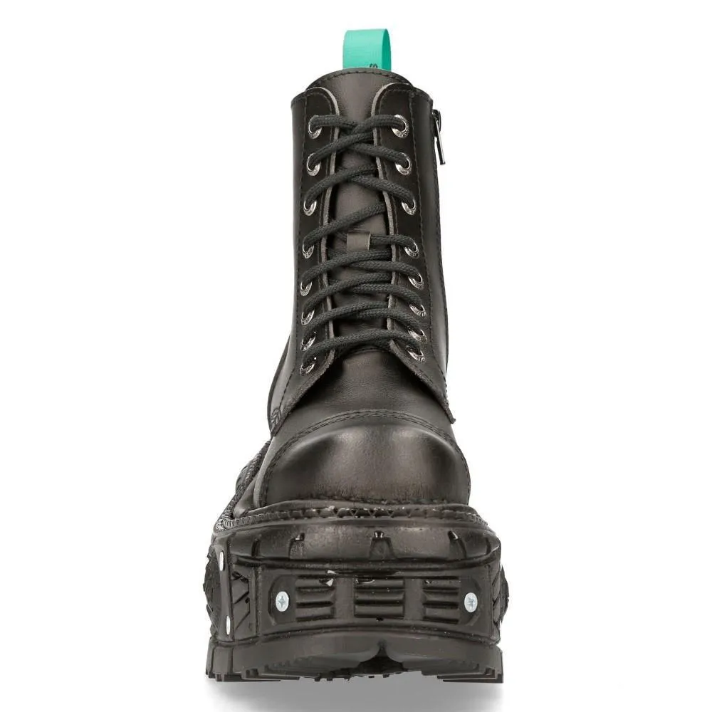 Boots | New Rock Vegan Leather Combat Platform Boots- TANKMILI083C-V2 | New Rock