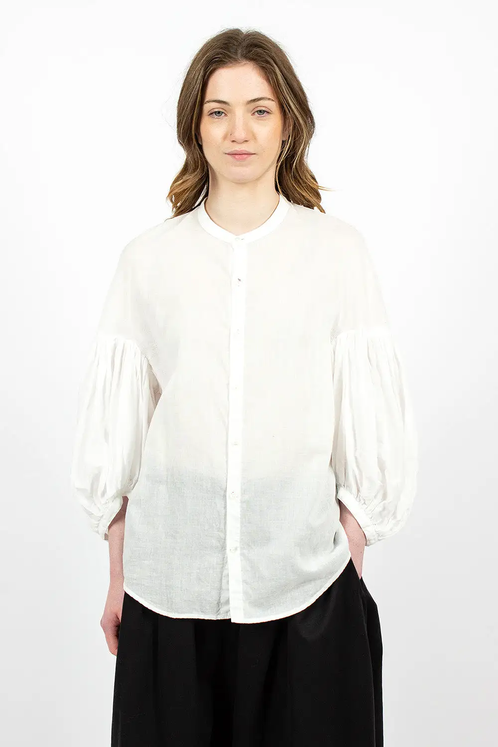 Bouffant Shirt White