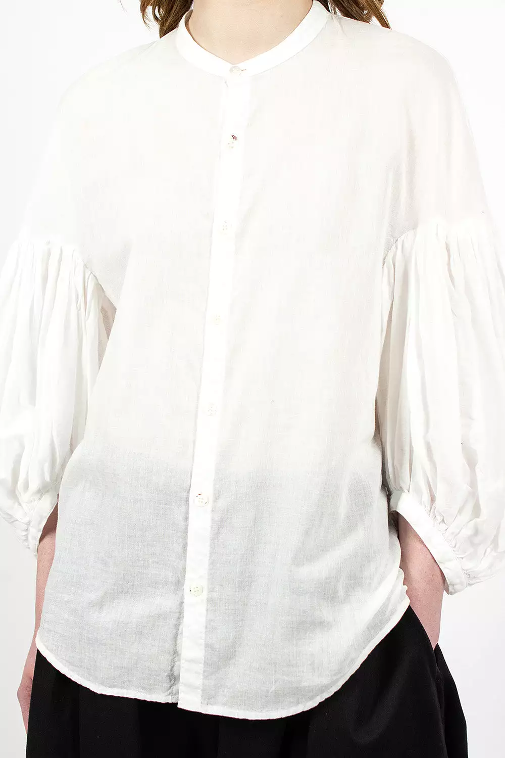 Bouffant Shirt White