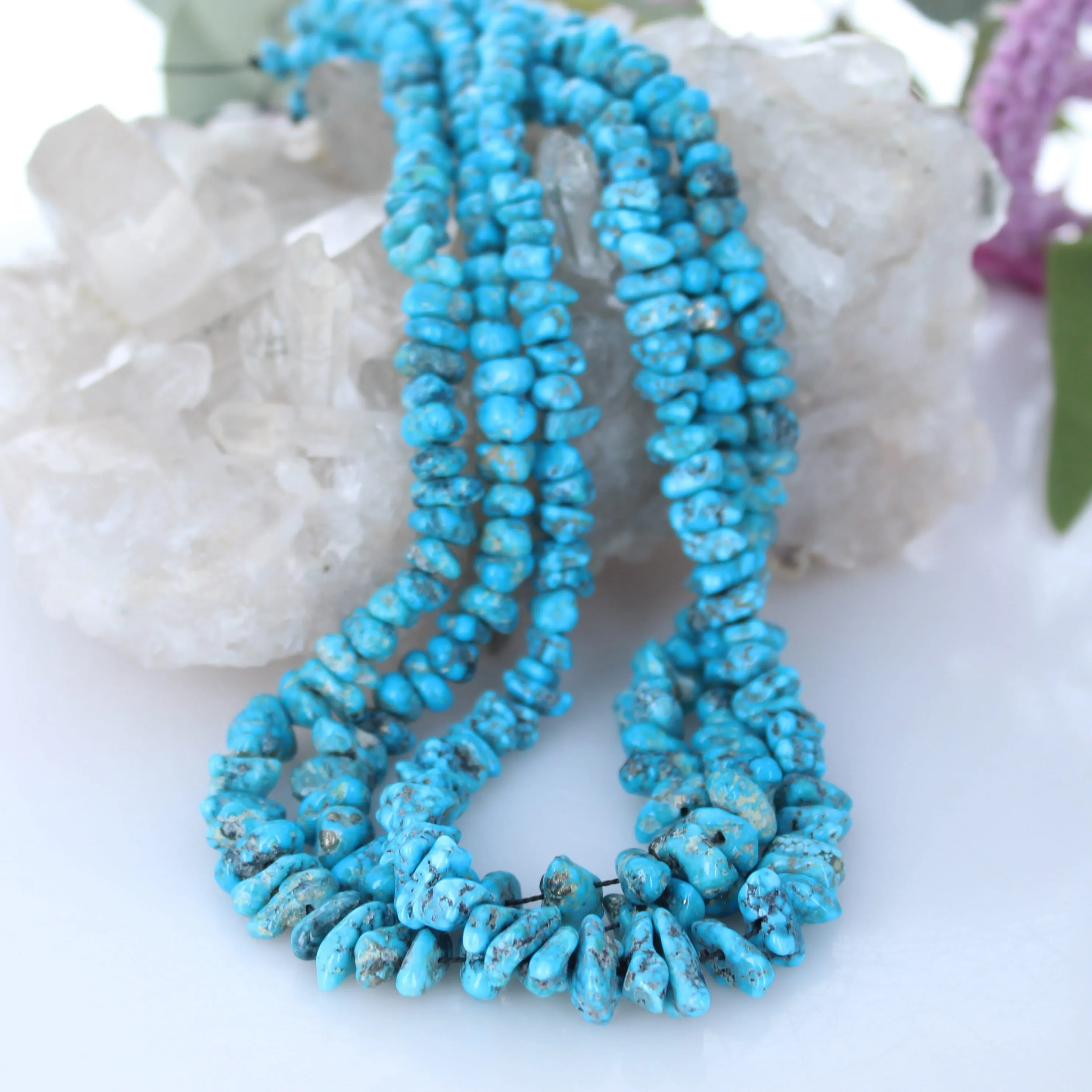 Brilliant Blue Ithaca Turquoise Nugget Beads Kingman Pyrite 6-14mm