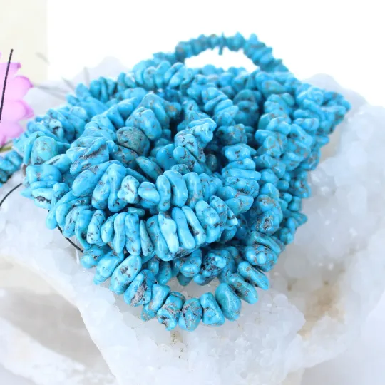 Brilliant Blue Ithaca Turquoise Nugget Beads Kingman Pyrite 6-14mm