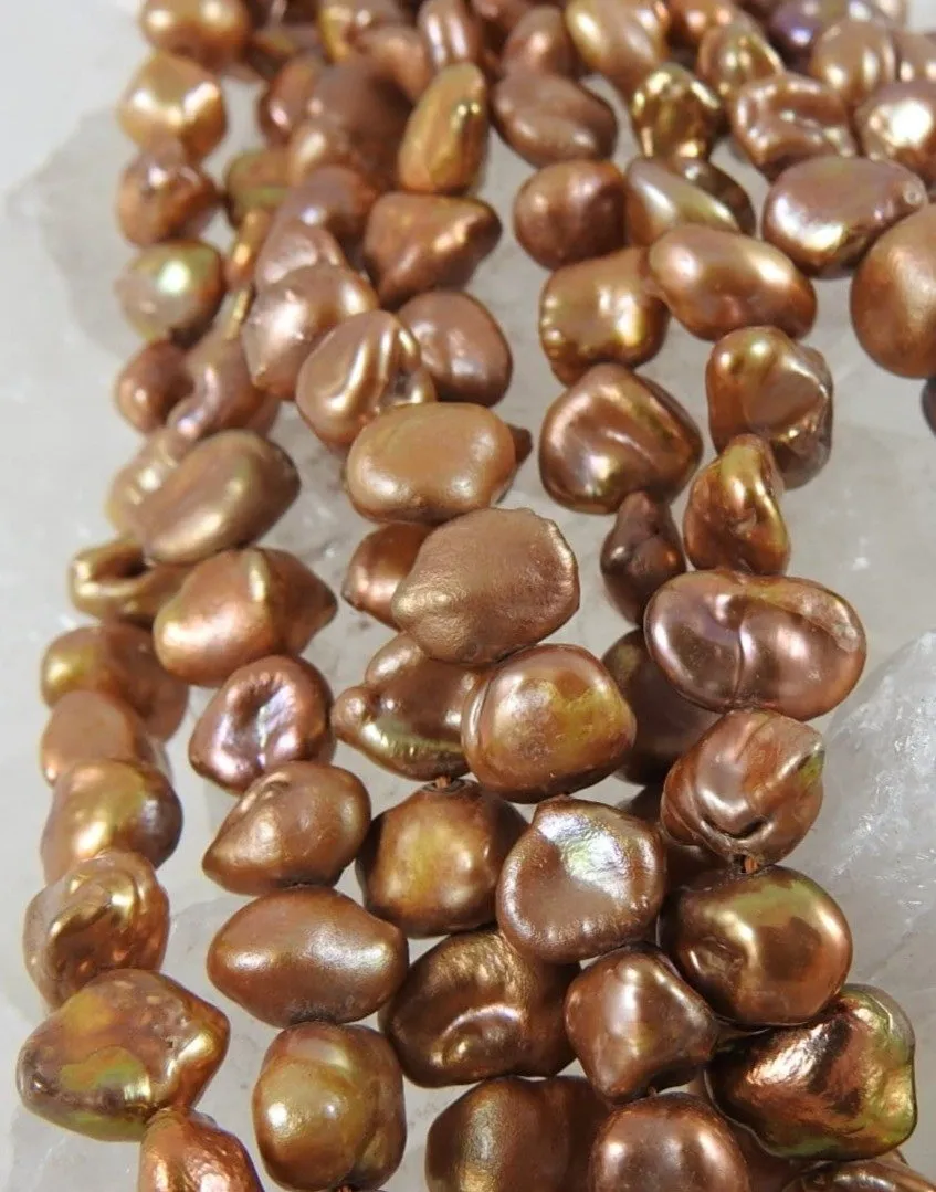 Bronze Freshwater Pearl Bead Strand