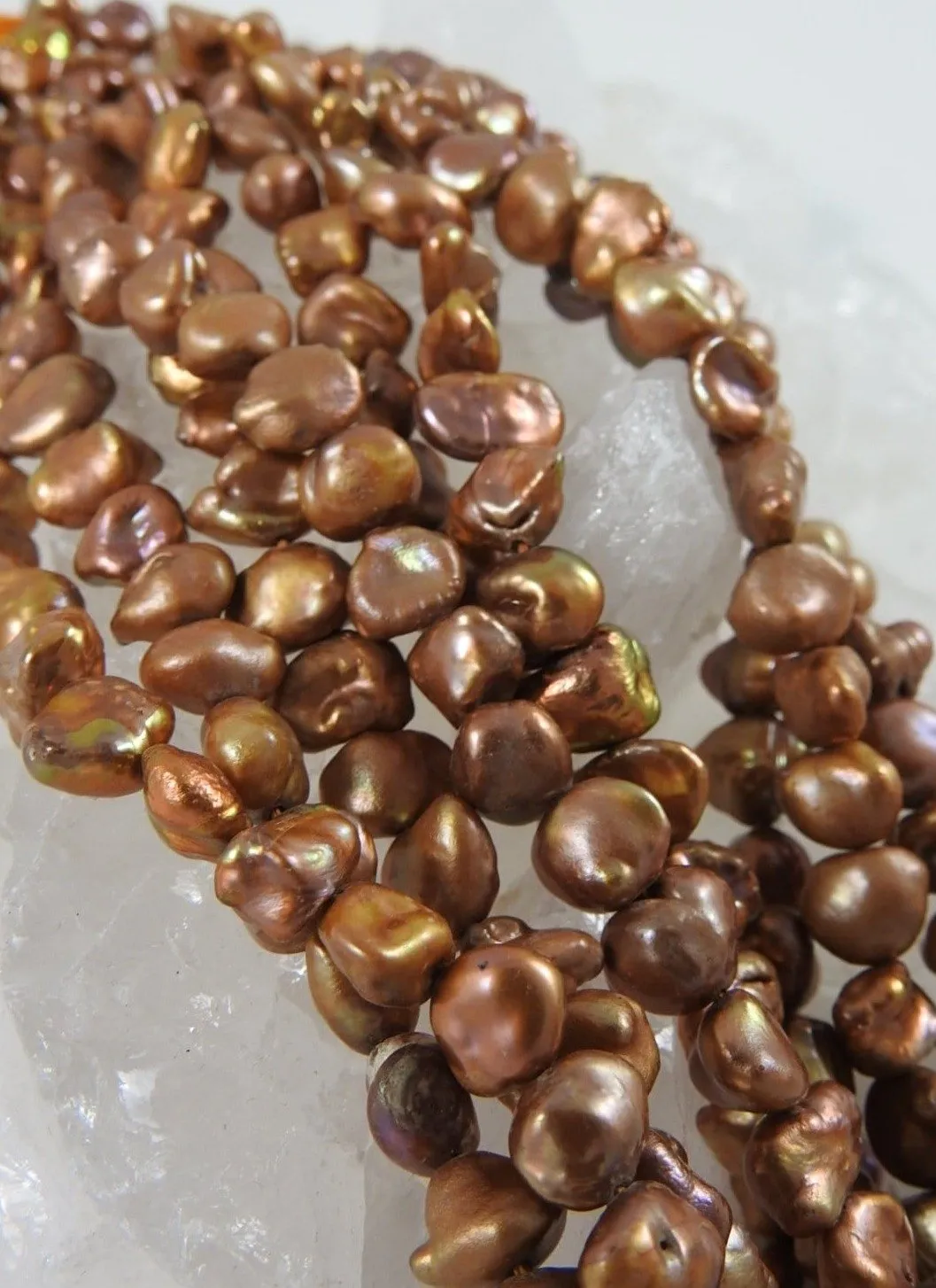 Bronze Freshwater Pearl Bead Strand