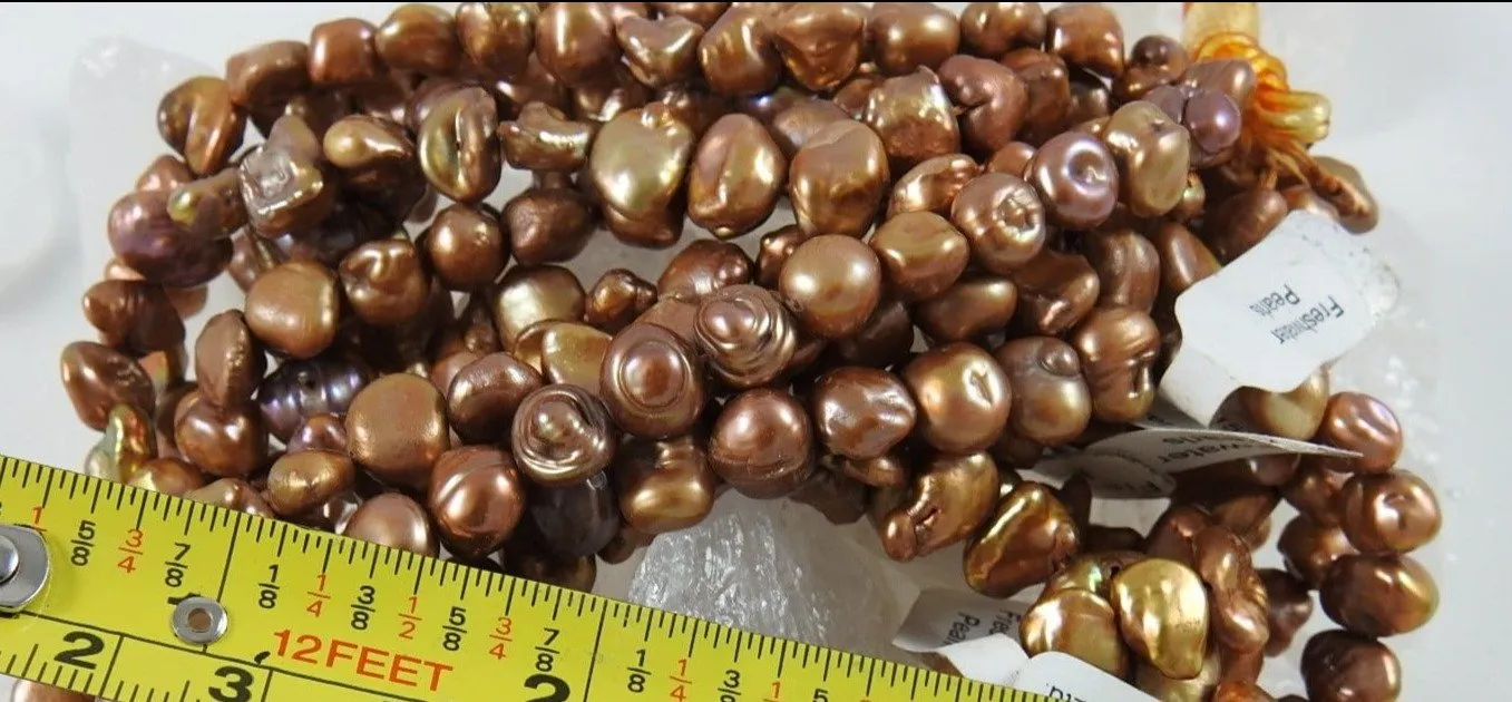 Bronze Freshwater Pearl Bead Strand