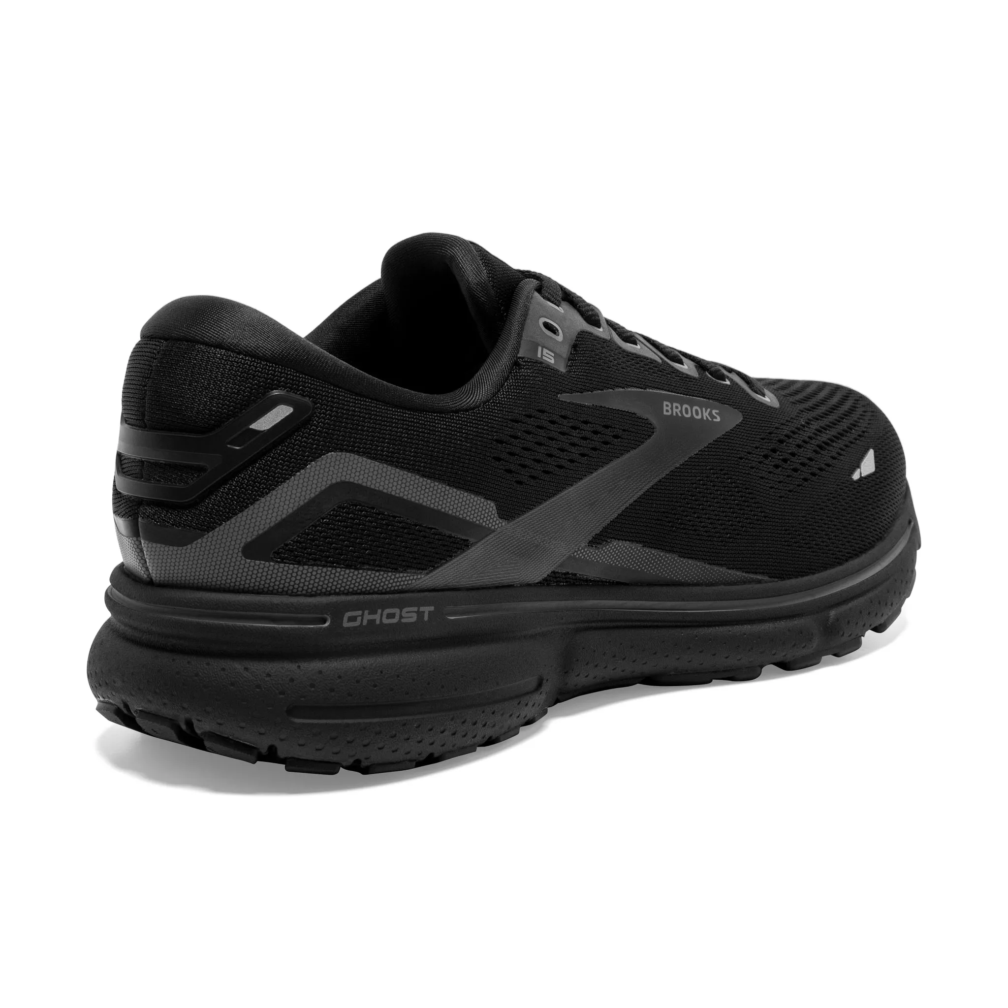 Brooks Men's 110393 020 Ghost 15 Black Black Ebony Cushion Neutral Running Shoes