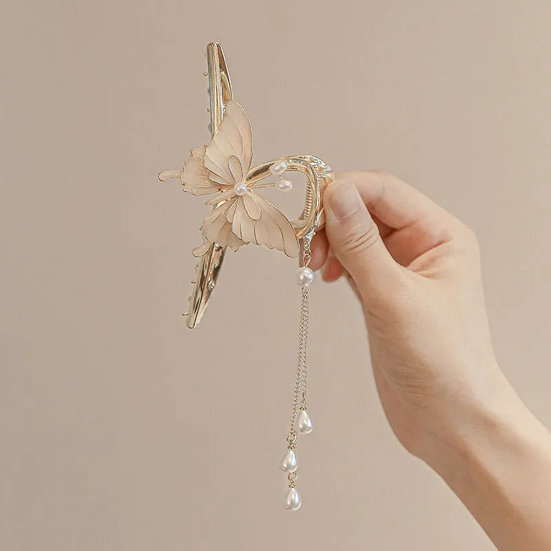 Butterfly Pearl Hair Cliphair Clip MK18669