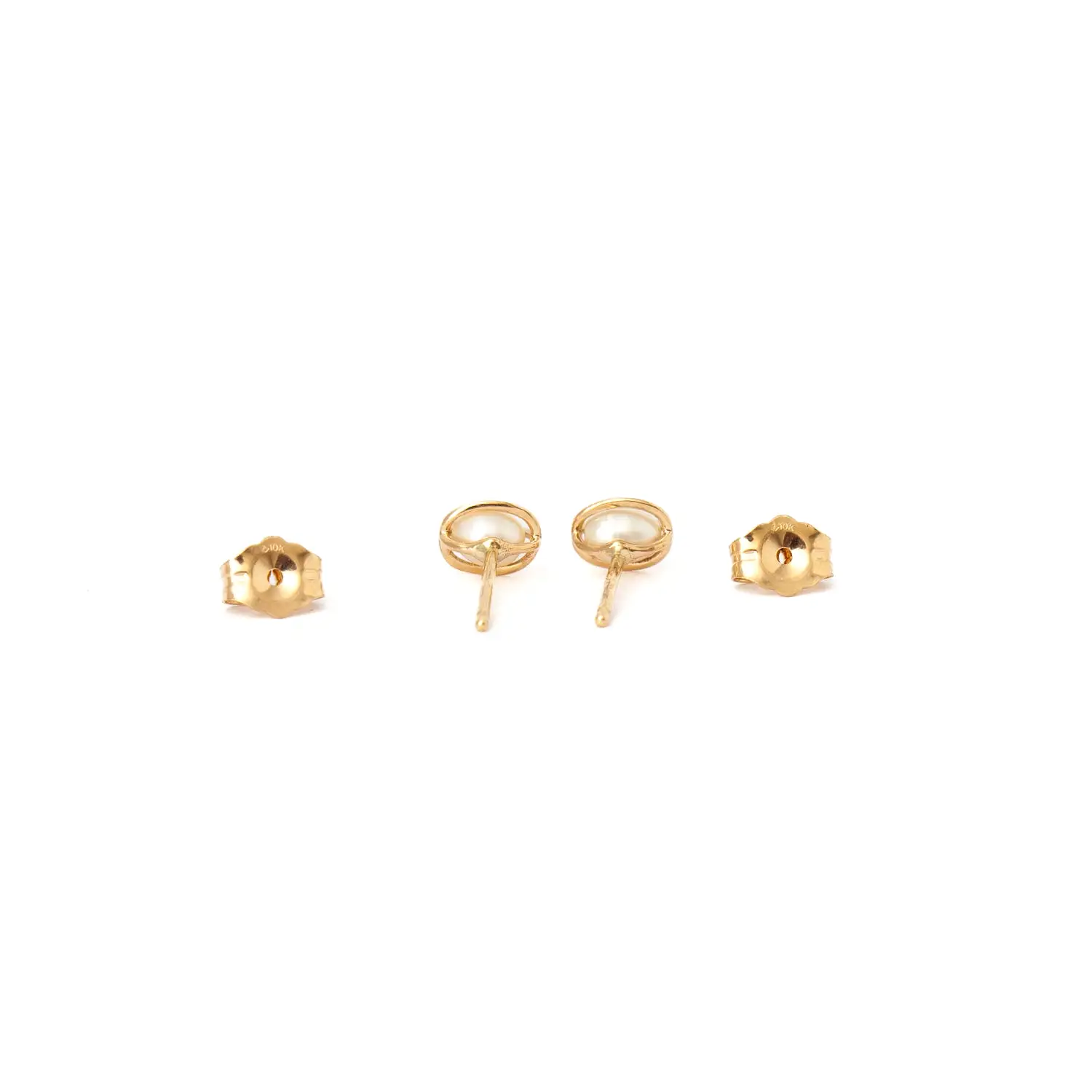 Caged Pearl Studs