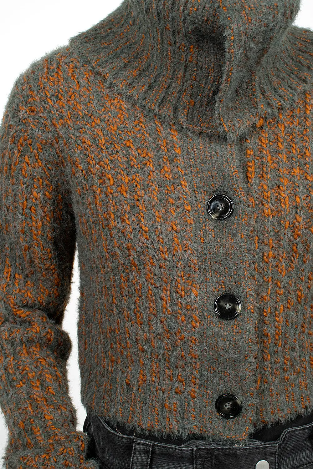 Chunky Cardigan Rust/Multi