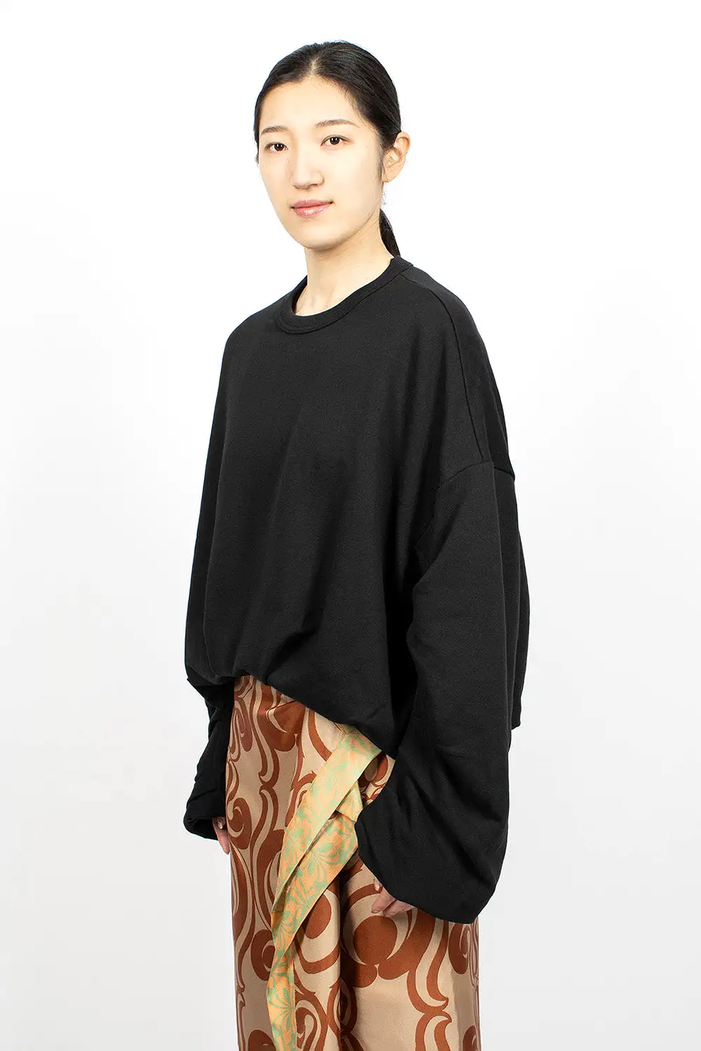 Draped Sweatshirt Black