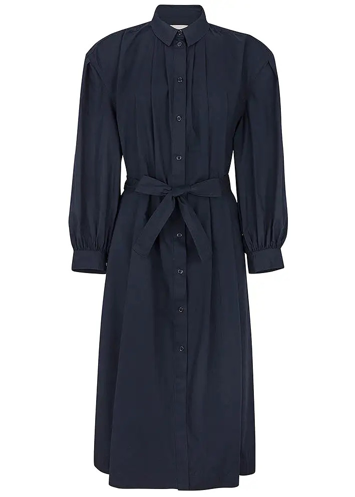 Esmé Studios Claire Midi Shirt Dress ES422-718 Kjole - Dark Sapphire