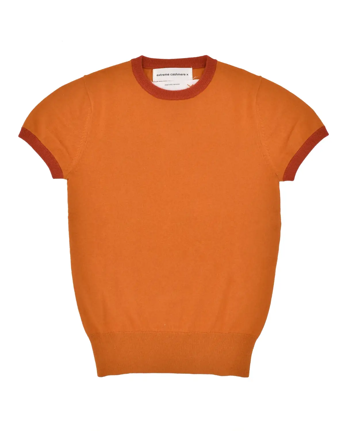 Extreme Cashmere Chloe Orange Ringer Tee