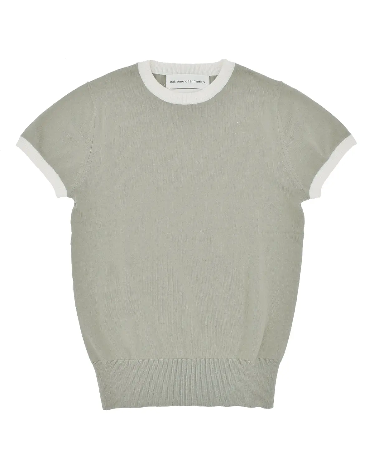 Extreme Cashmere Chloe Sage/Chalk Ringer Tee