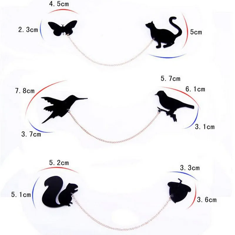 For Women Hotsale able Creative Brooch Fruit Squirrel Birds Butterflies Cat Brooches Pins SM6