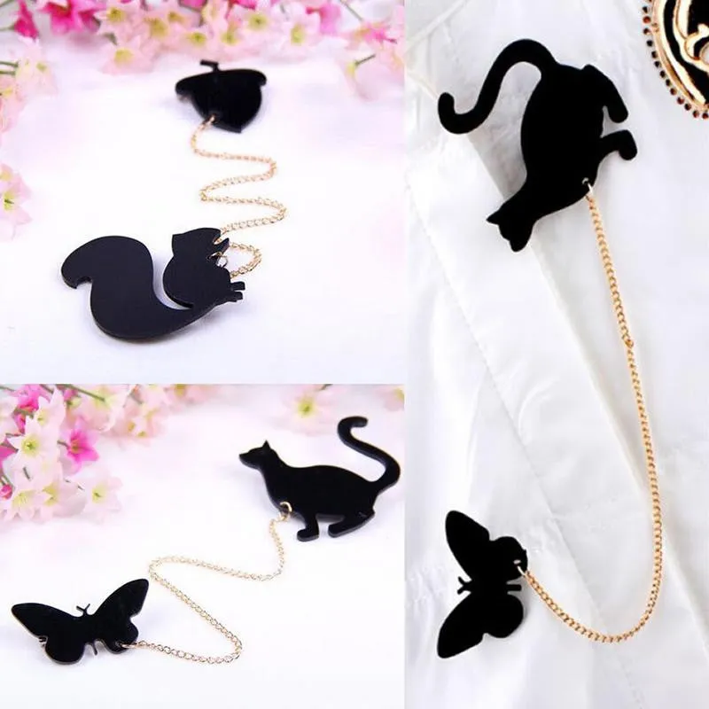 For Women Hotsale able Creative Brooch Fruit Squirrel Birds Butterflies Cat Brooches Pins SM6