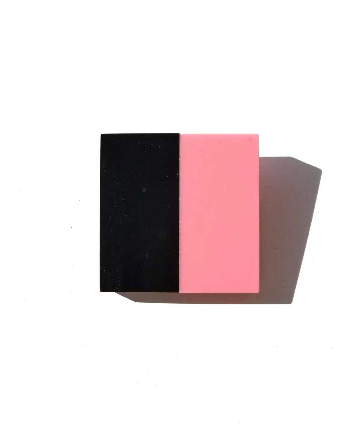 Geometric Circle & Square Resin Brooches Set of Two - Pink/Black