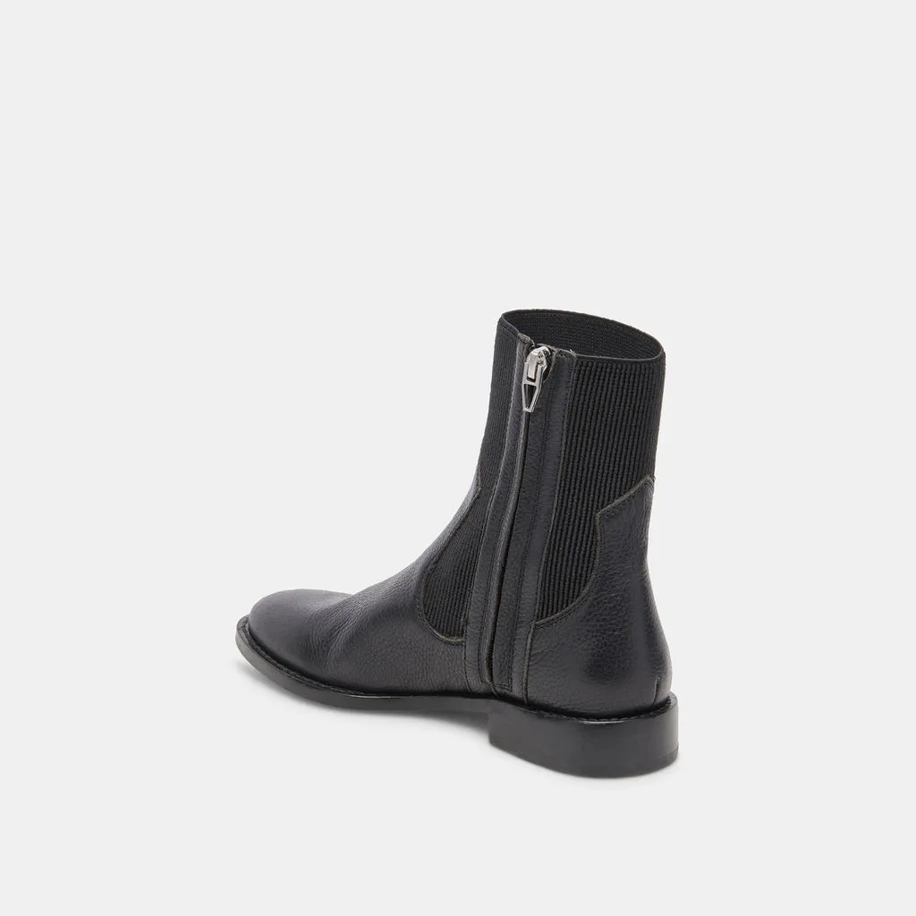 GINEVA BOOTS BLACK LEATHER– Dolce Vita 6908075999298