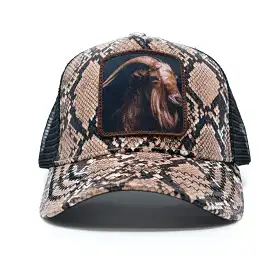 Goat Snakeskin Trucker Hat