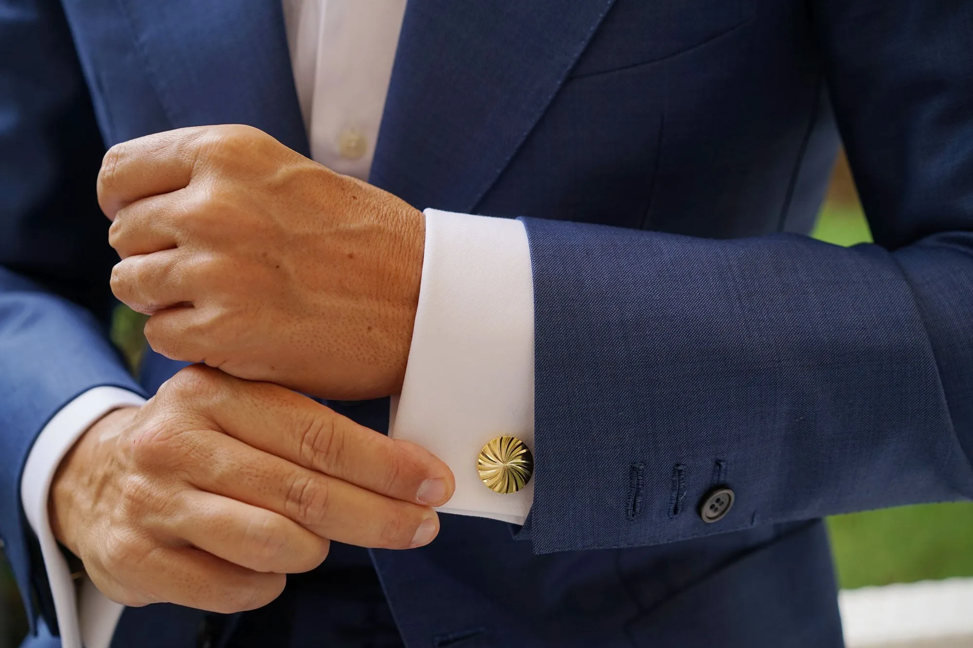 Gold Circle Cufflinks