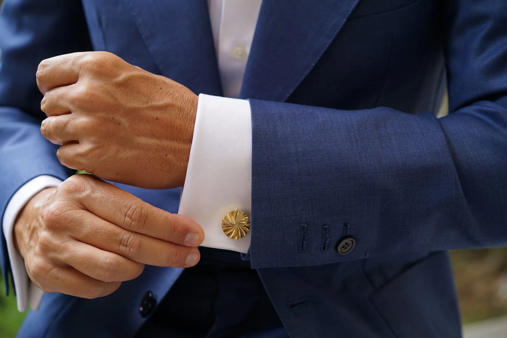 Gold Circle Cufflinks