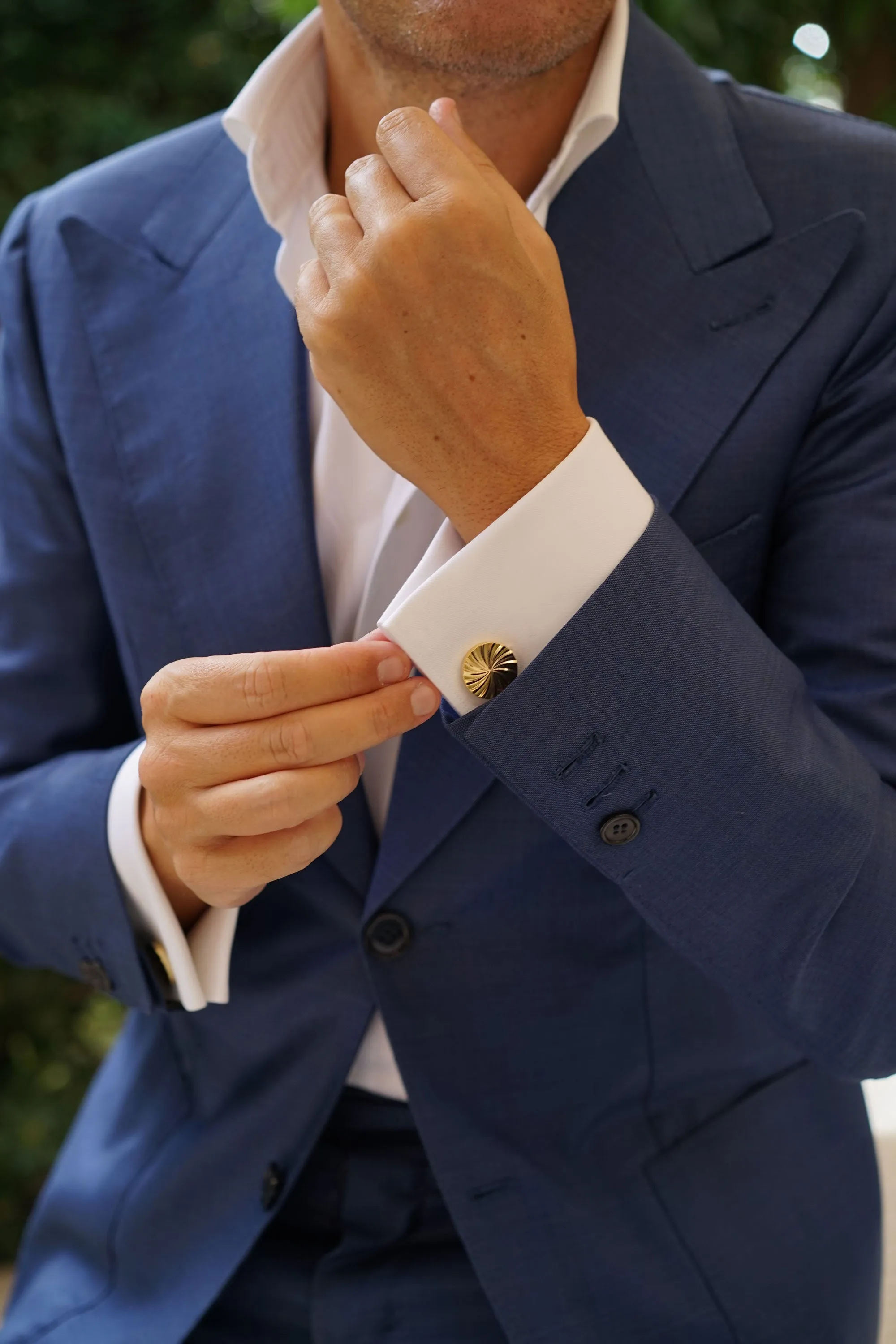 Gold Circle Cufflinks