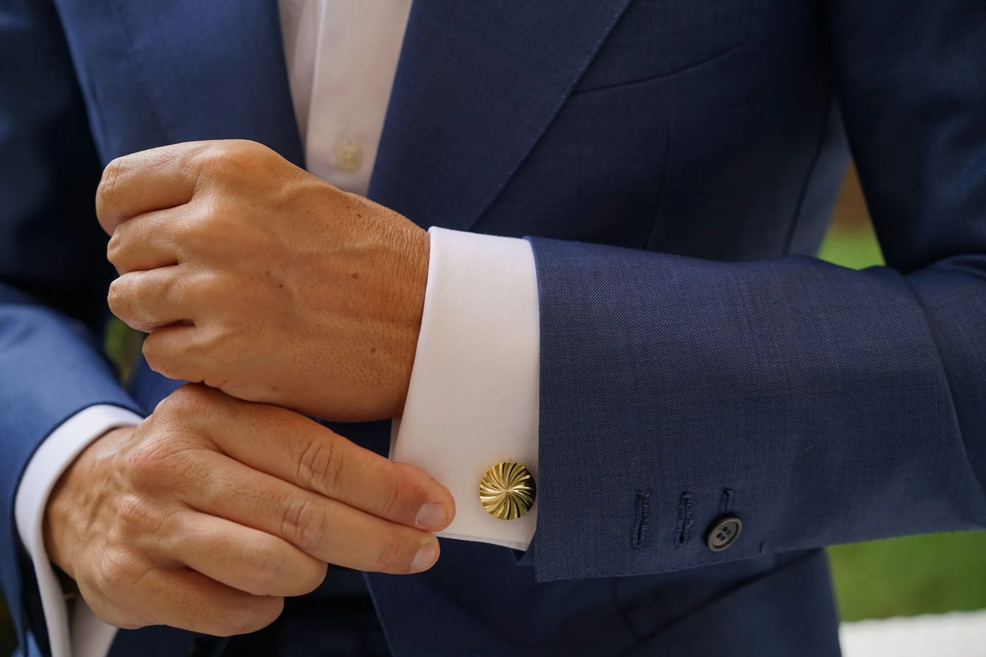 Gold Circle Cufflinks