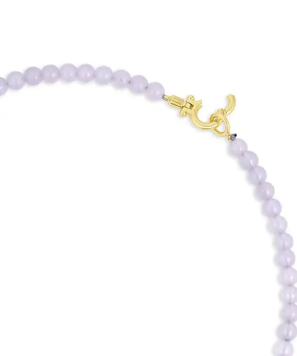 Gorjana Carter Gemstone Necklace - Lavender Jade/Gold