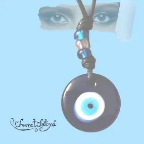 Greek Eye and Glass Beaded Charm