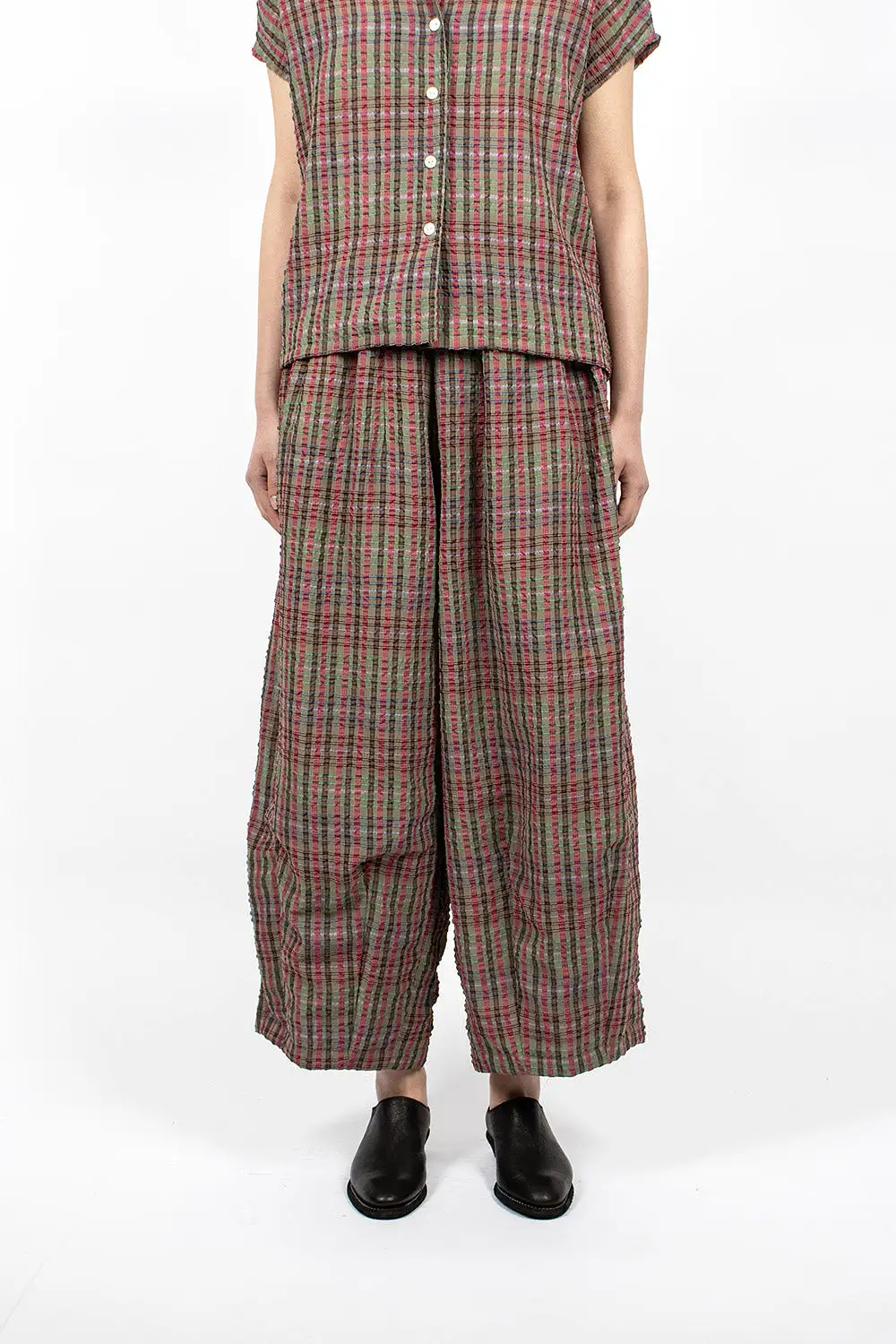 H.D.P. Pant Green  Plaid