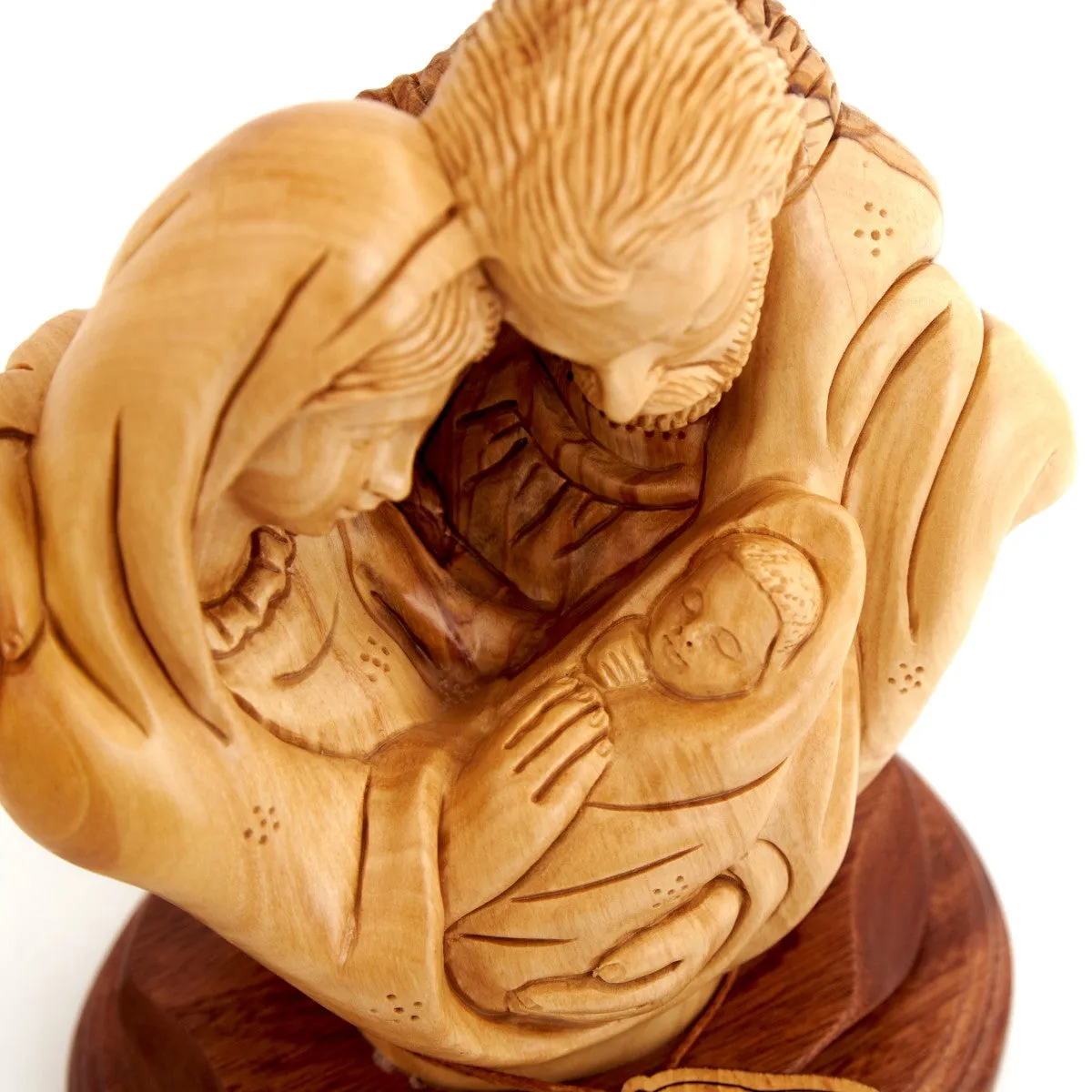 Holy Family Nativity Carving From the Holy Land, 7.9