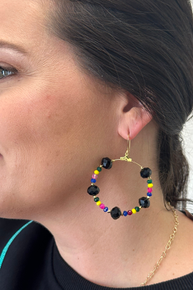 Izzy Beaded Hoop Earring by Annie Claire Designs