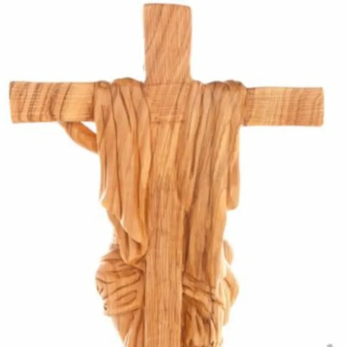 Jesus Crucified on Cross, Christ Embraced by St. Francis Assisi , 13.2 Carving