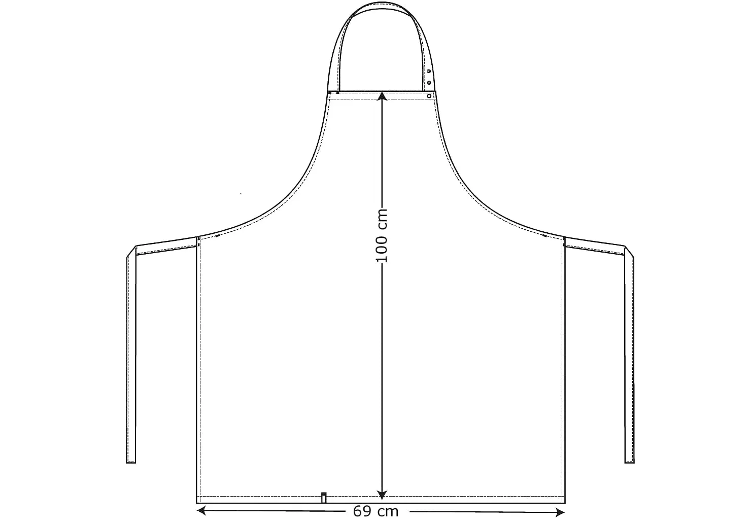 Kentaur 30330 Raw Bib Apron