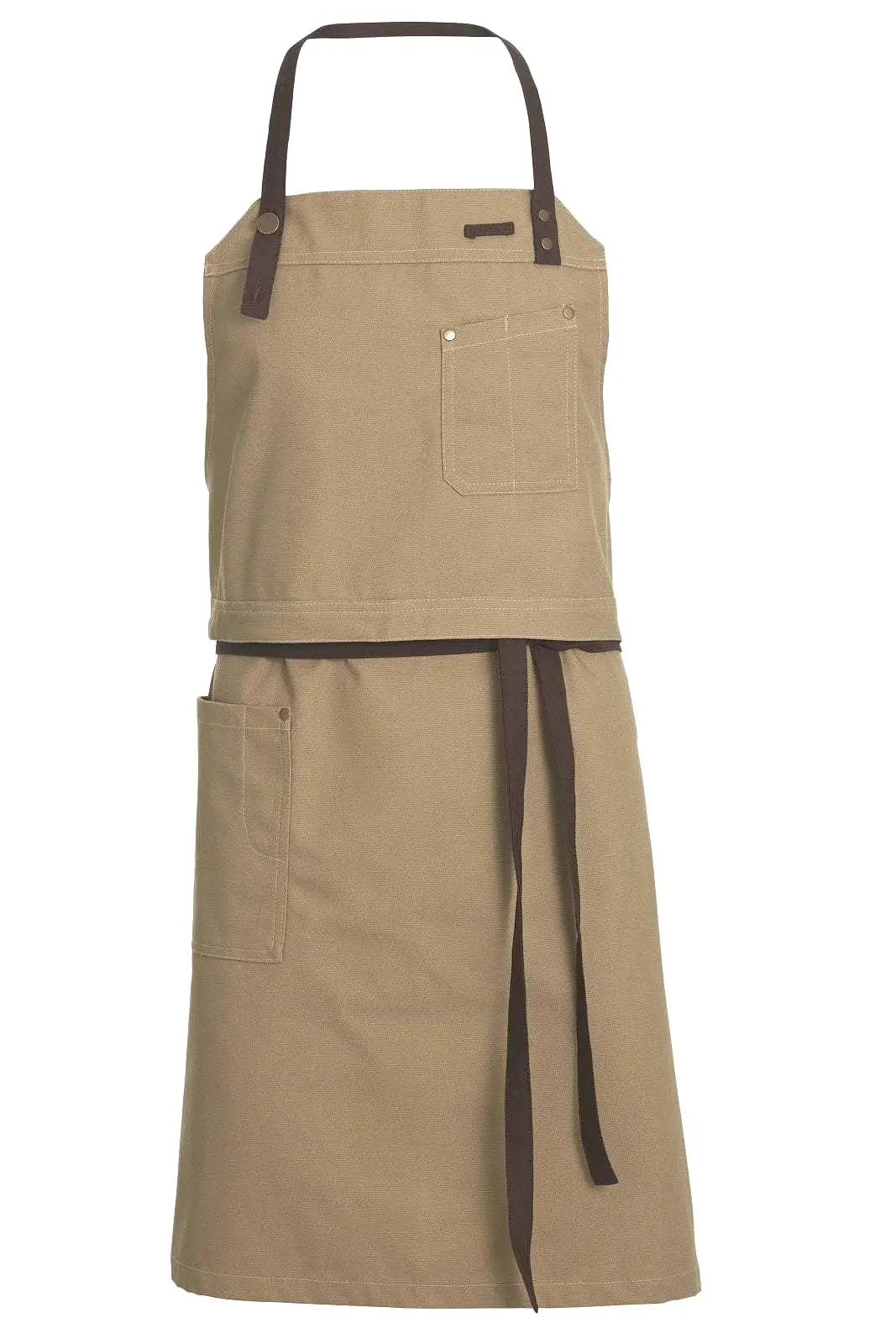 Kentaur 30360 Black Raw Bib Apron