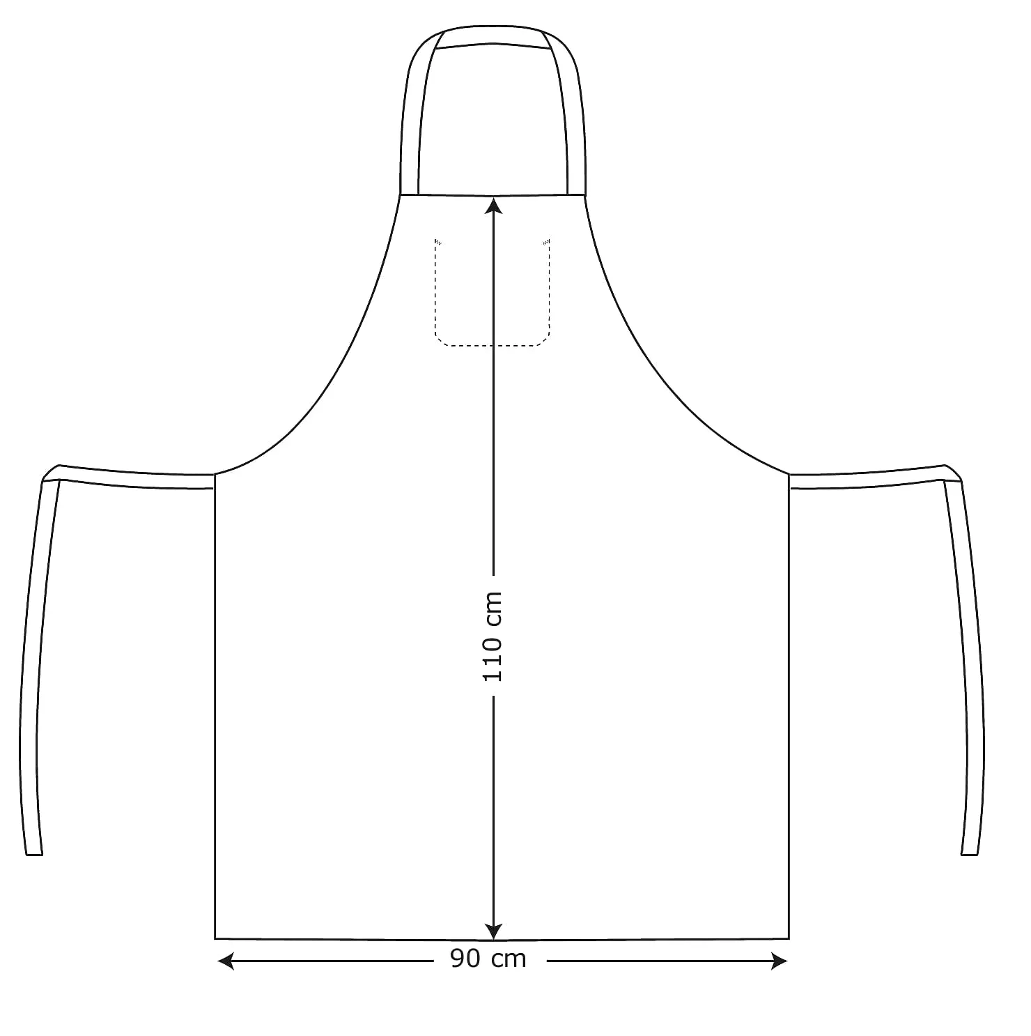 Kentaur 3151 Extra Wide Bib Apron