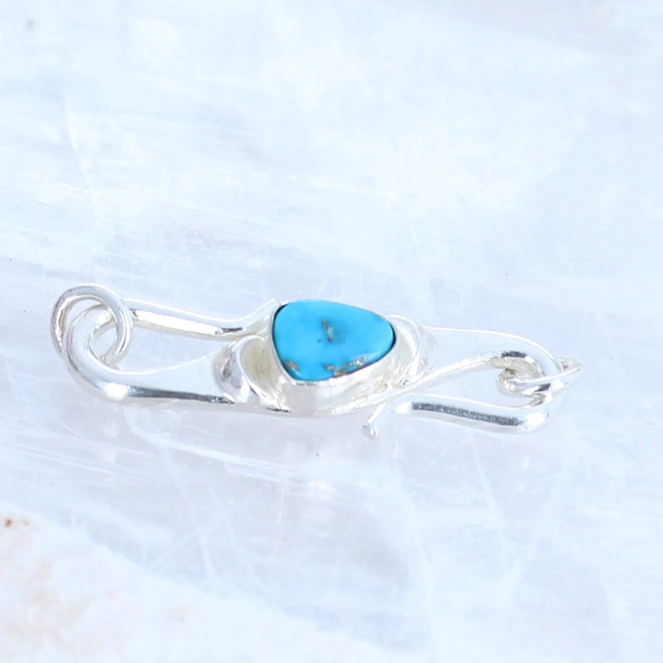 Kingman Turquoise Clasp S Shaped Sterling Moons Mixed Shape