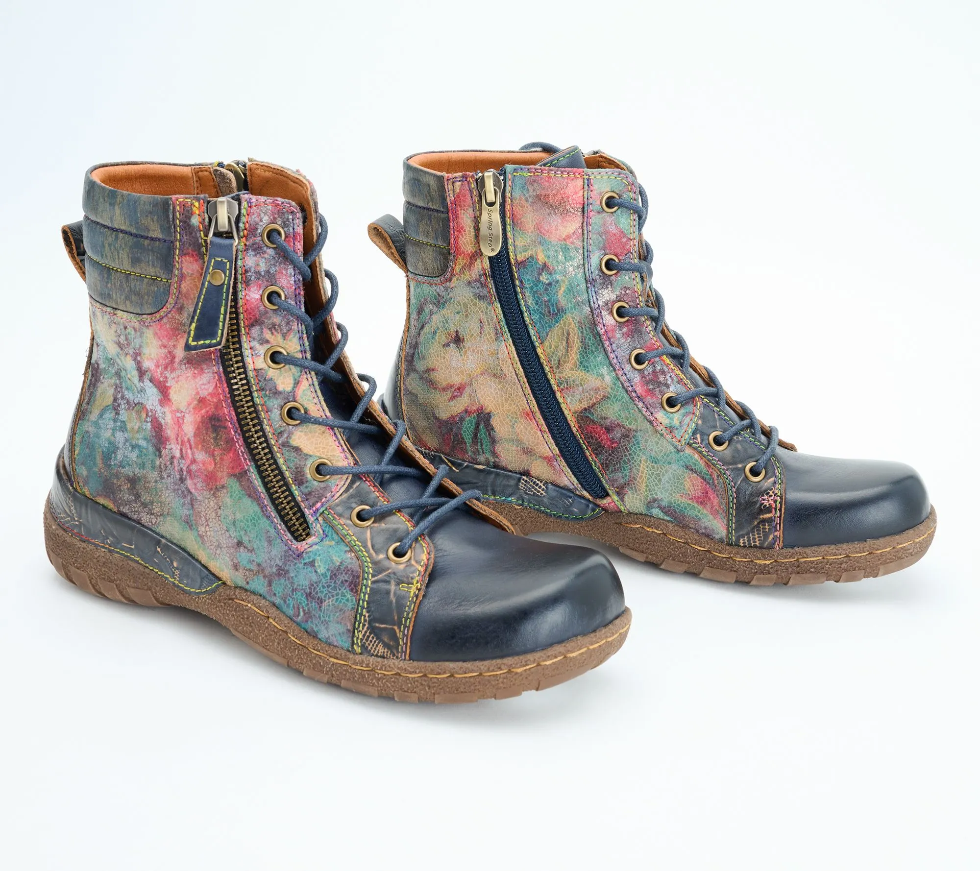 L'Artiste by Spring Step Lace-Up Boots - Jadeite