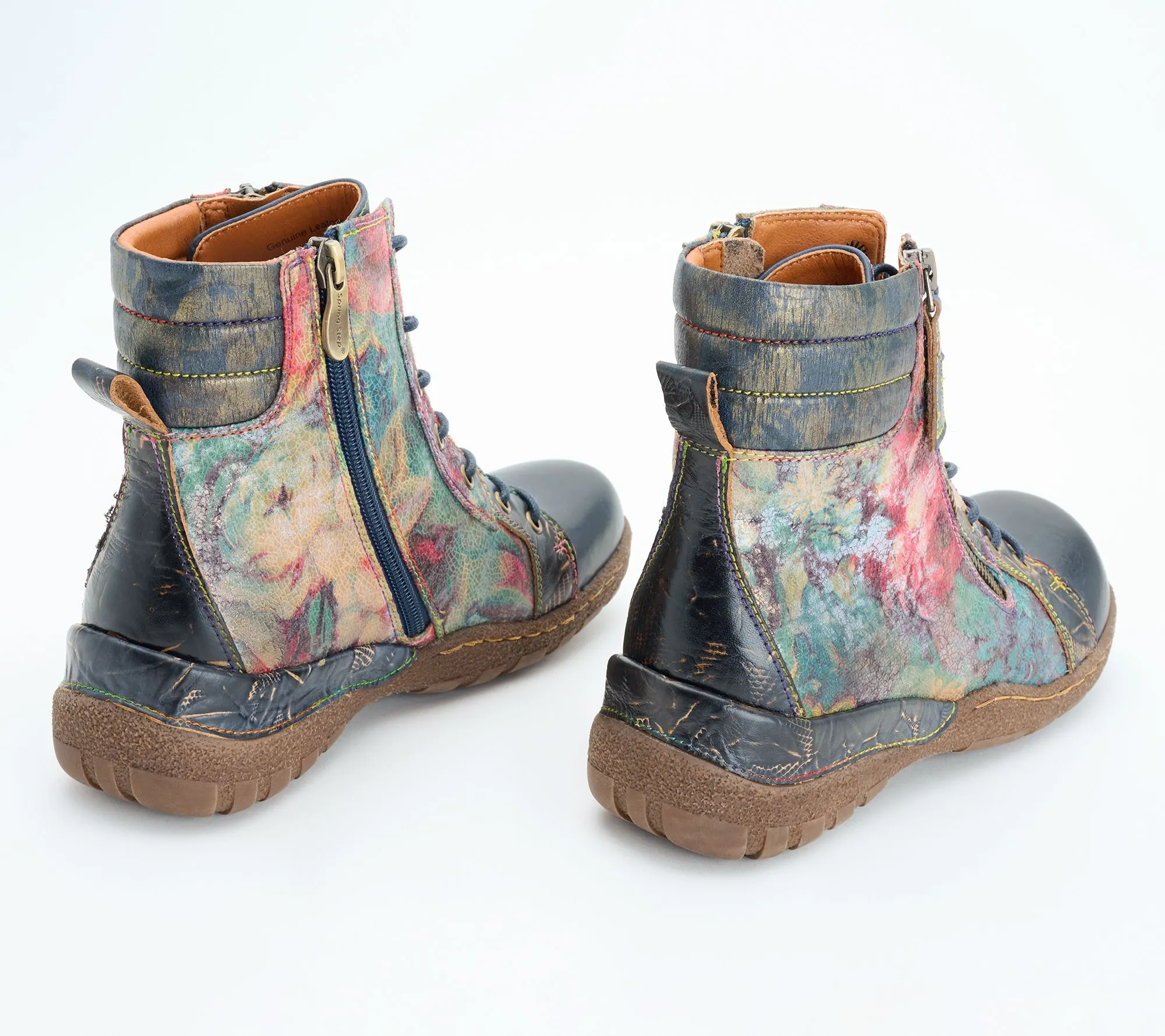 L'Artiste by Spring Step Lace-Up Boots - Jadeite